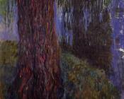 克劳德 莫奈 : Water-Lily Garden with Weeping Willow